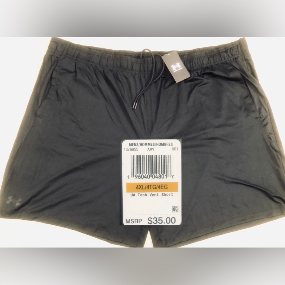 NEW..MEN 4XL UNDER ARMOUR TECH VENT SHORTS..(BLACK)